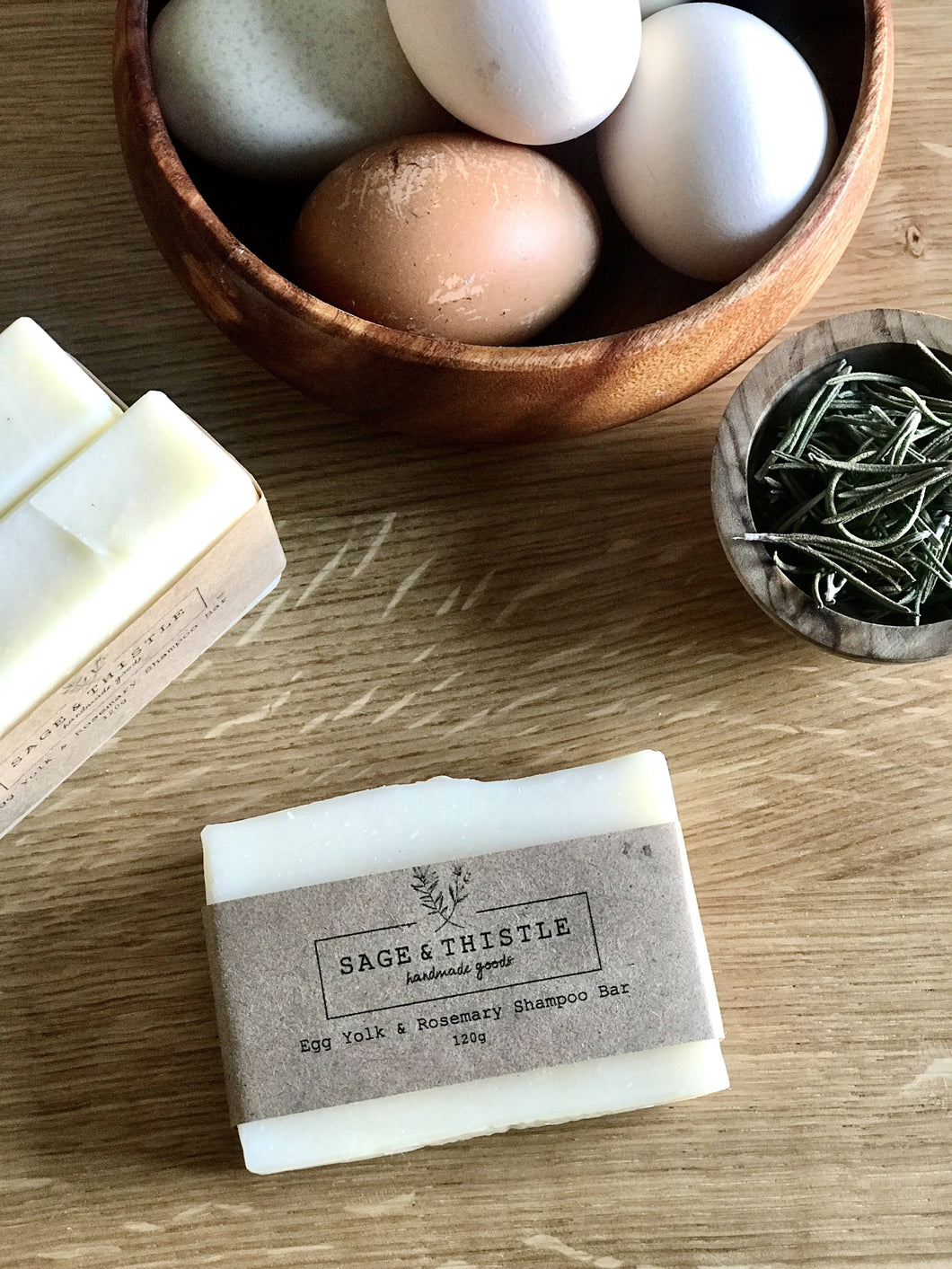 Egg Yolk & Rosemary Shampoo Bar