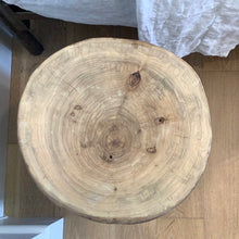 Load image into Gallery viewer, Ash End Table Stump Style by local artist Mike Berry